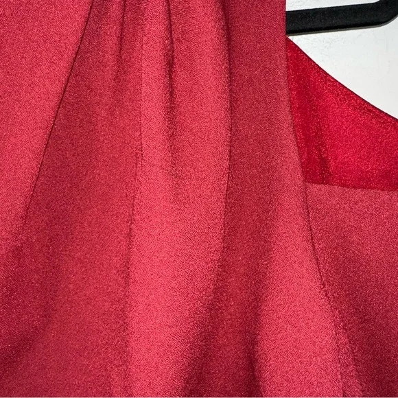 Jonathan Simkhai Cutout Crepe De Chine Top in Crimson Size 6 - Picture 3 of 11